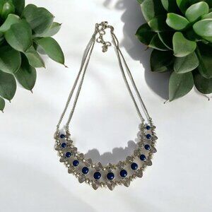 Lucky Brand Silver Tone Collar Necklace 18 Inch